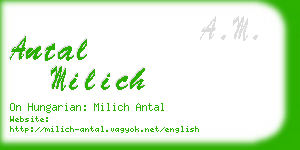 antal milich business card